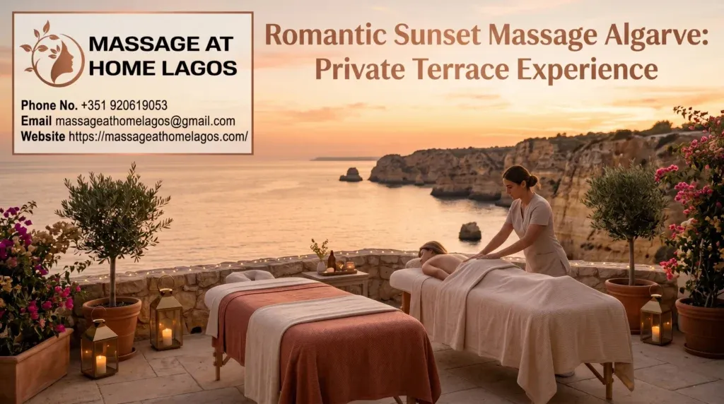Romantic Sunset Massage Algarve: Private Terrace Experience
